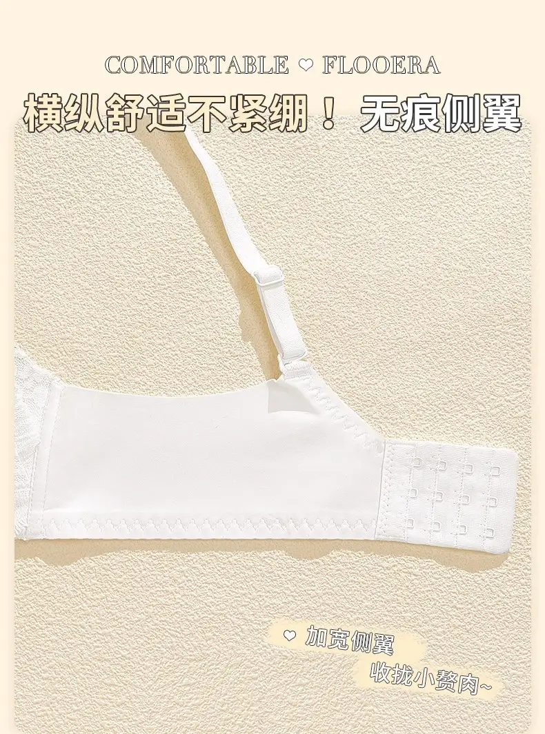 White Lace Triangular Cup Bra Women Summer — feature 8