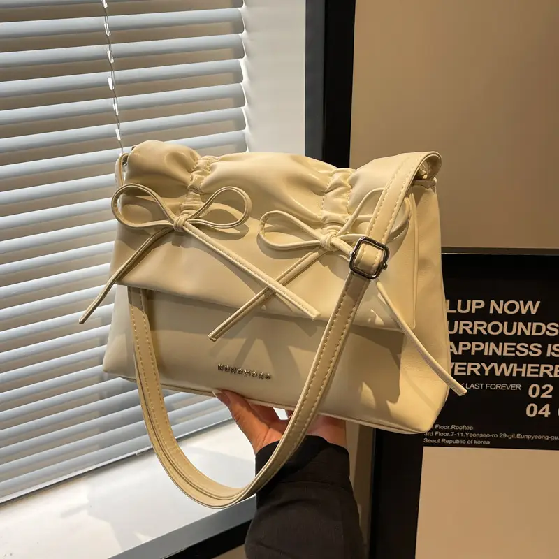 Silver Bow Crossbody Bag for Women 2024