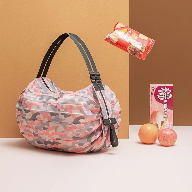 Foldable Waterproof Shopping Bag Large Capacity Camo Pattern - Image 6