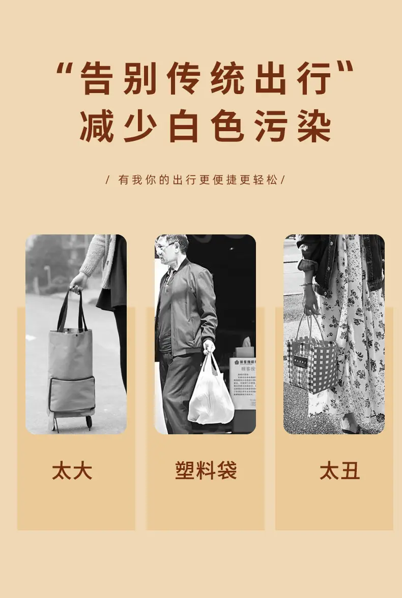 Foldable Waterproof Shopping Bag Large Capacity Camo Pattern — feature 3