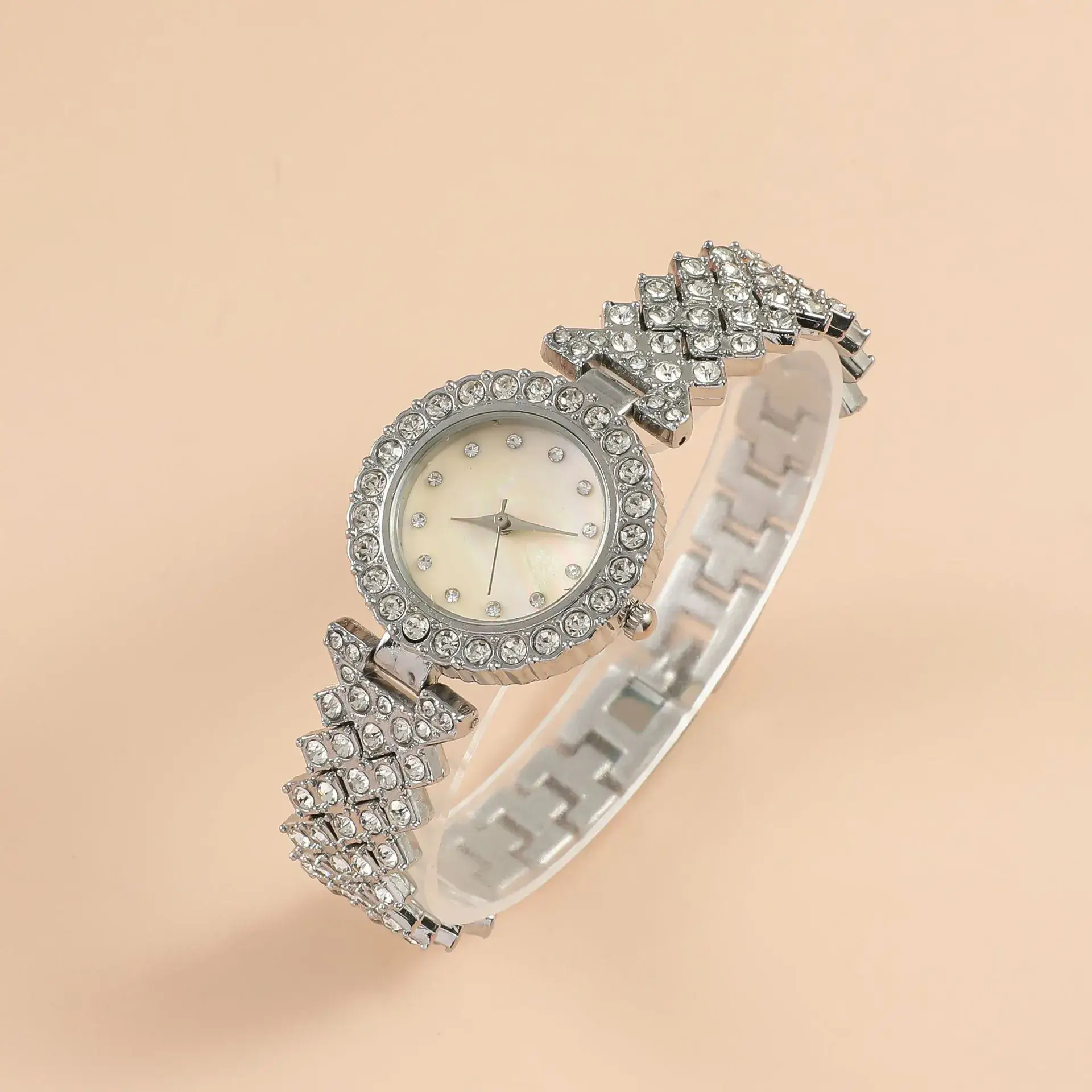 2023 Women's Diamond Watch Set Steel Belt - Image 6