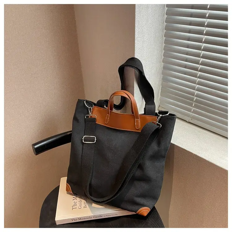 Women Large Canvas Shoulder Bag Brown 2026 — feature 35