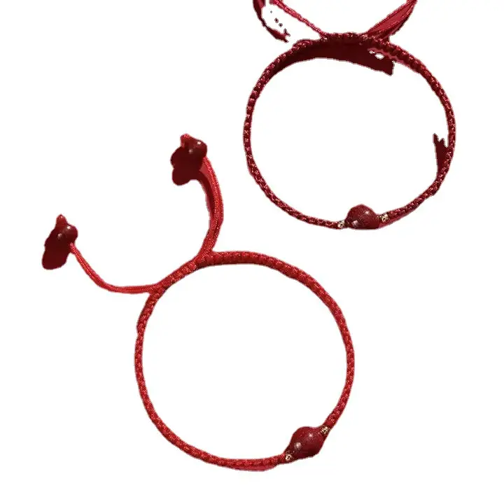Natural Cinnabar Lucky Bead Bracelet for Women Men - Image 7