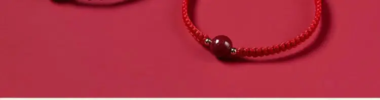Natural Cinnabar Lucky Bead Bracelet for Women Men — feature 4