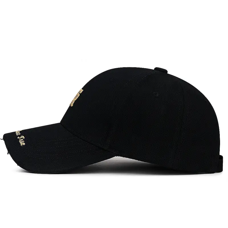 Korean Ripped Cap Unisex Embroidered Letter