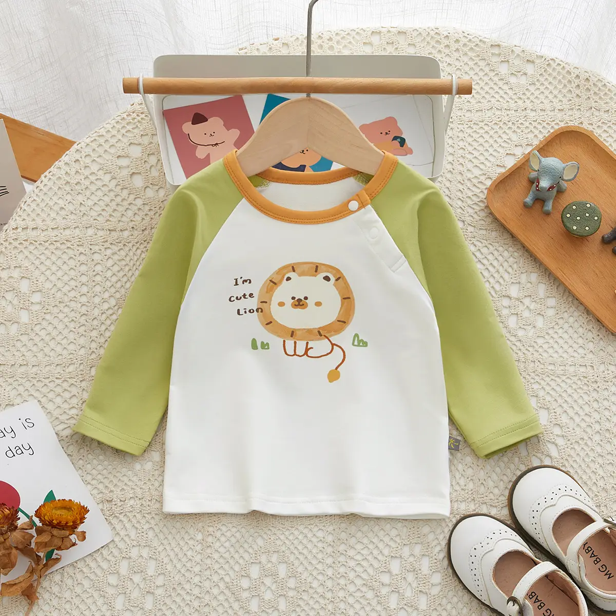 Girls Long Sleeve T-Shirt Panda Print Spring Base Layer - Image 3