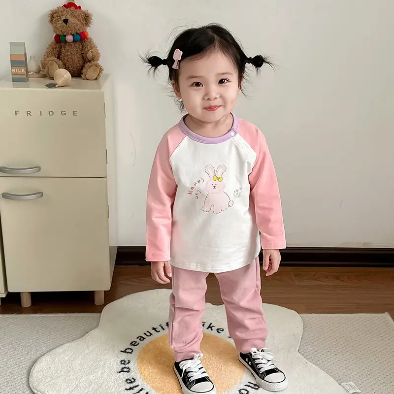 Girls Long Sleeve T-Shirt Panda Print Spring Base Layer - Image 6