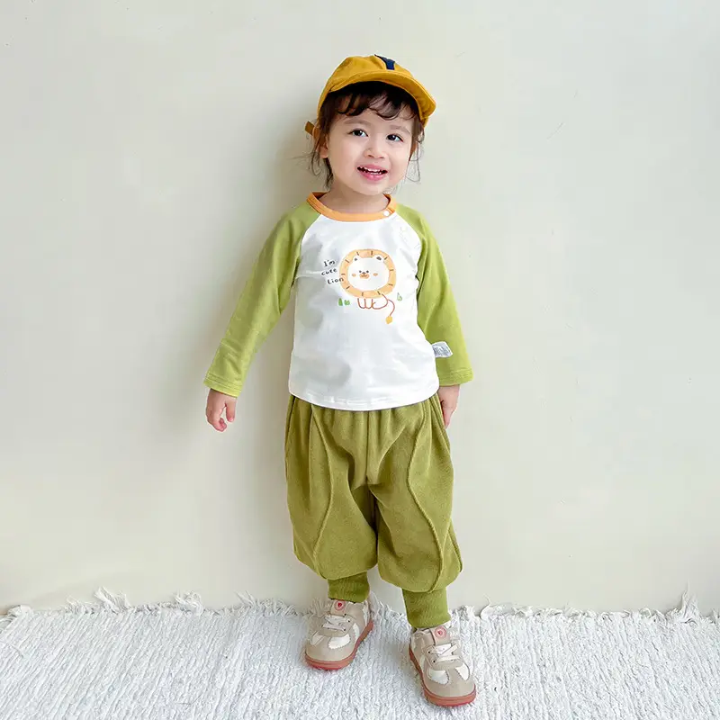 Girls Long Sleeve T-Shirt Panda Print Spring Base Layer — feature 11