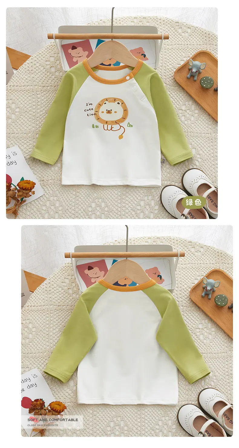 Girls Long Sleeve T-Shirt Panda Print Spring Base Layer — feature 23