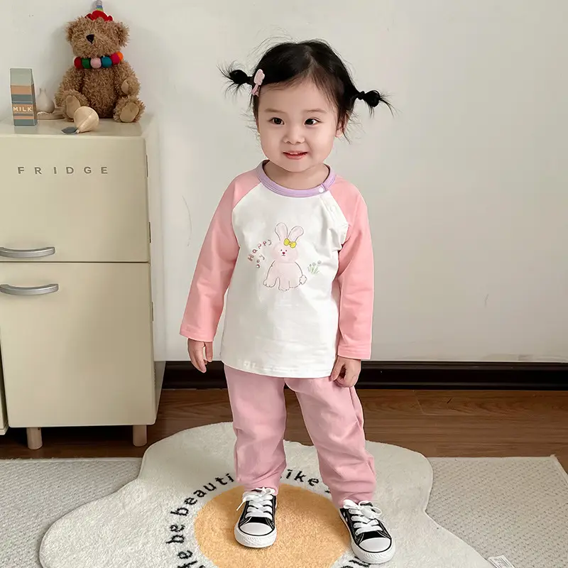 Girls Long Sleeve T-Shirt Panda Print Spring Base Layer — feature 7
