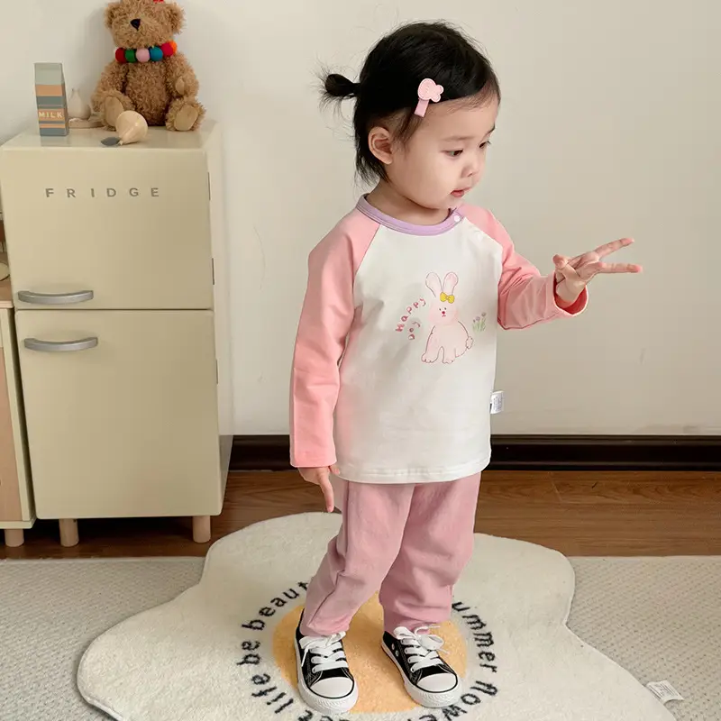 Girls Long Sleeve T-Shirt Panda Print Spring Base Layer — feature 9