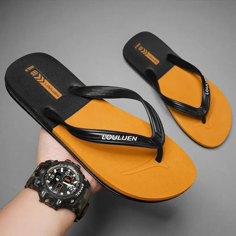 Flip flops men's non-slip summer outdoor wear 2023 New wear-resistant seaside beach shoes flip-flops men's fashion - Image 3