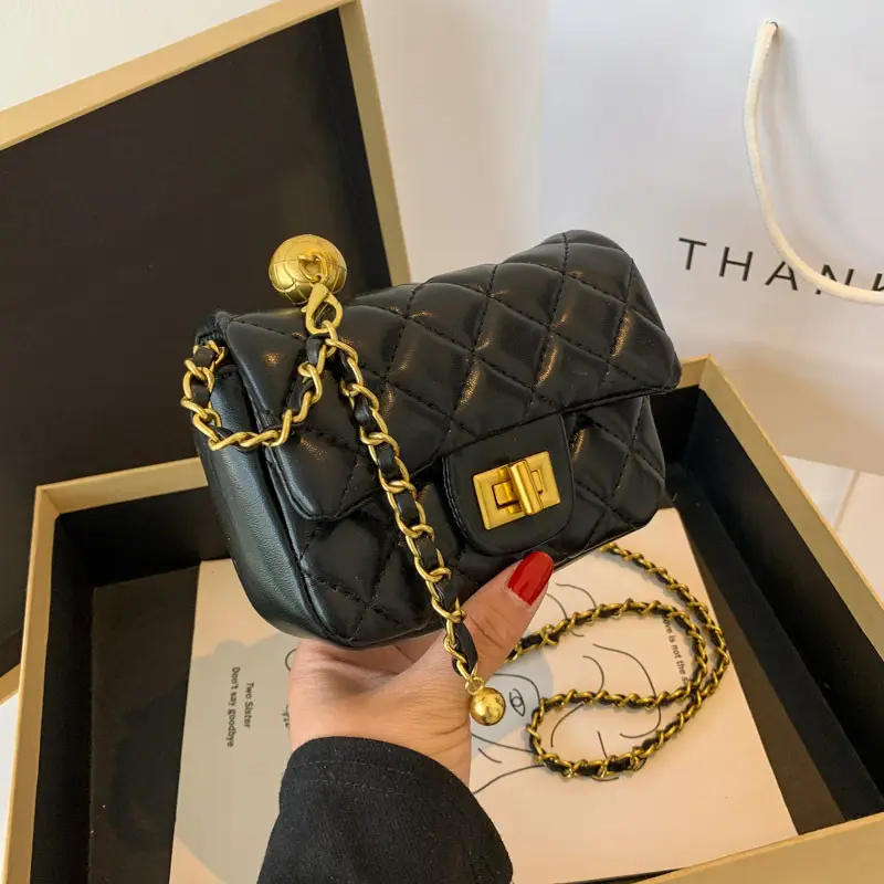 Yellow Quilted Chain Shoulder Bag for Women 2024 - Image 7