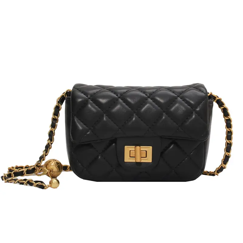 Yellow Quilted Chain Shoulder Bag for Women 2024 - Image 9