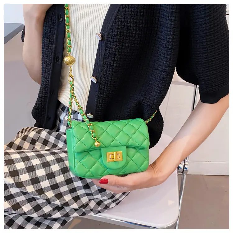 Yellow Quilted Chain Shoulder Bag for Women 2024 — feature 10