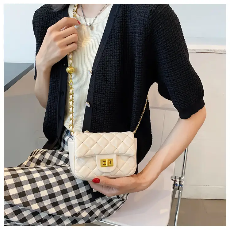 Yellow Quilted Chain Shoulder Bag for Women 2024 — feature 15