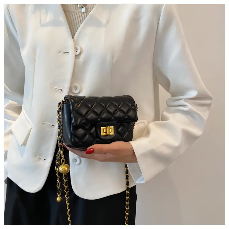 Yellow Quilted Chain Shoulder Bag for Women 2024 — feature 17