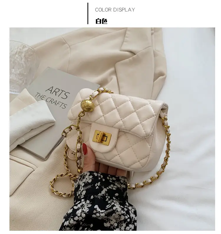 Yellow Quilted Chain Shoulder Bag for Women 2024 — feature 21