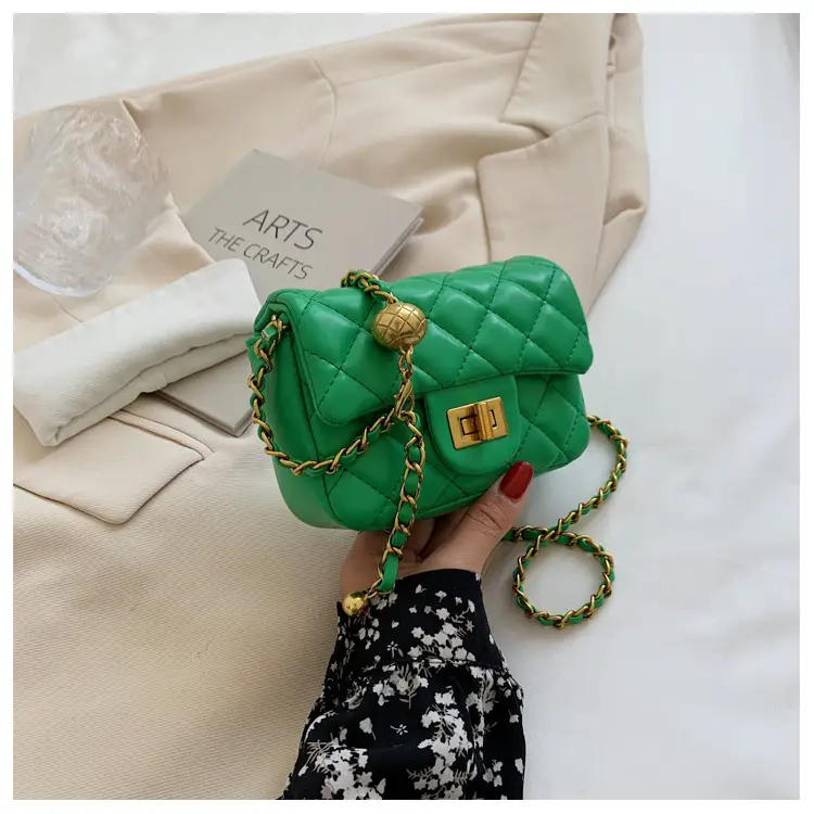 Yellow Quilted Chain Shoulder Bag for Women 2024 — feature 24