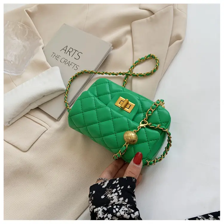 Yellow Quilted Chain Shoulder Bag for Women 2024 — feature 25
