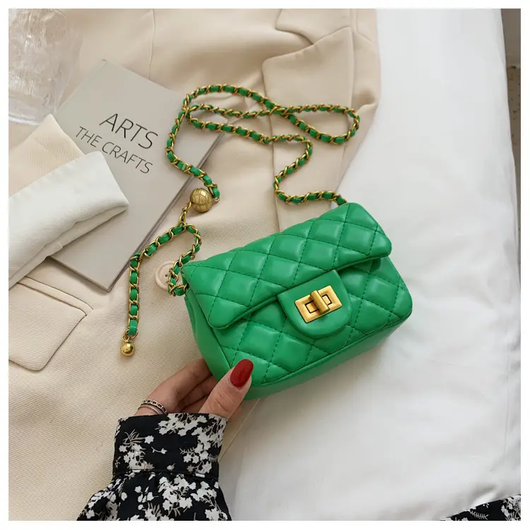 Yellow Quilted Chain Shoulder Bag for Women 2024 — feature 33