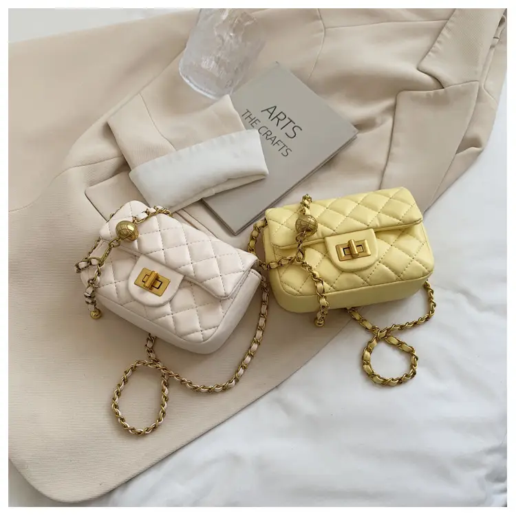 Yellow Quilted Chain Shoulder Bag for Women 2024 — feature 38