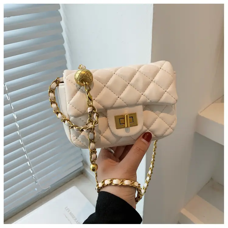 Yellow Quilted Chain Shoulder Bag for Women 2024 — feature 40