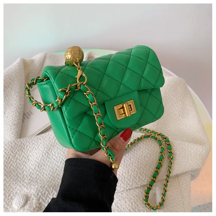 Yellow Quilted Chain Shoulder Bag for Women 2024 — feature 43