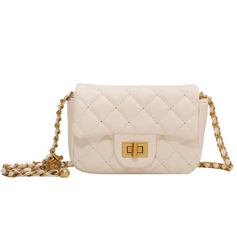 Yellow Quilted Chain Shoulder Bag for Women 2024 - Image 4