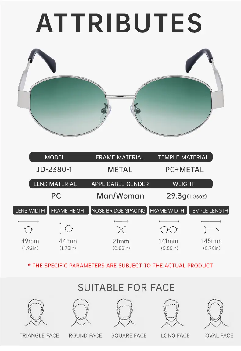 Women Oval Frame Sunglasses White Dark Lens — feature 31