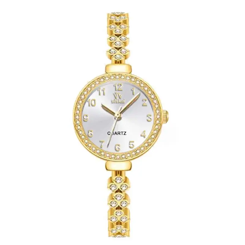 Diamond Encrusted Women's Quartz Bracelet Watch — feature 4