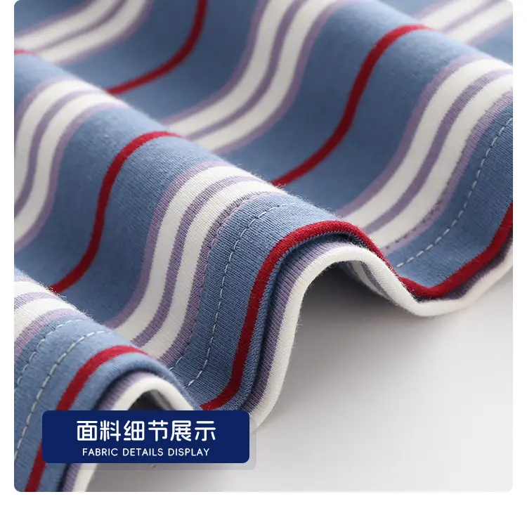 Children's Striped Polo T-Shirt Blue White Red Summer Boys — feature 13