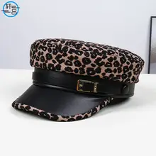 Women Korean Style Flat Cap with Rhinestone Chain & Short Bristle — feature 3