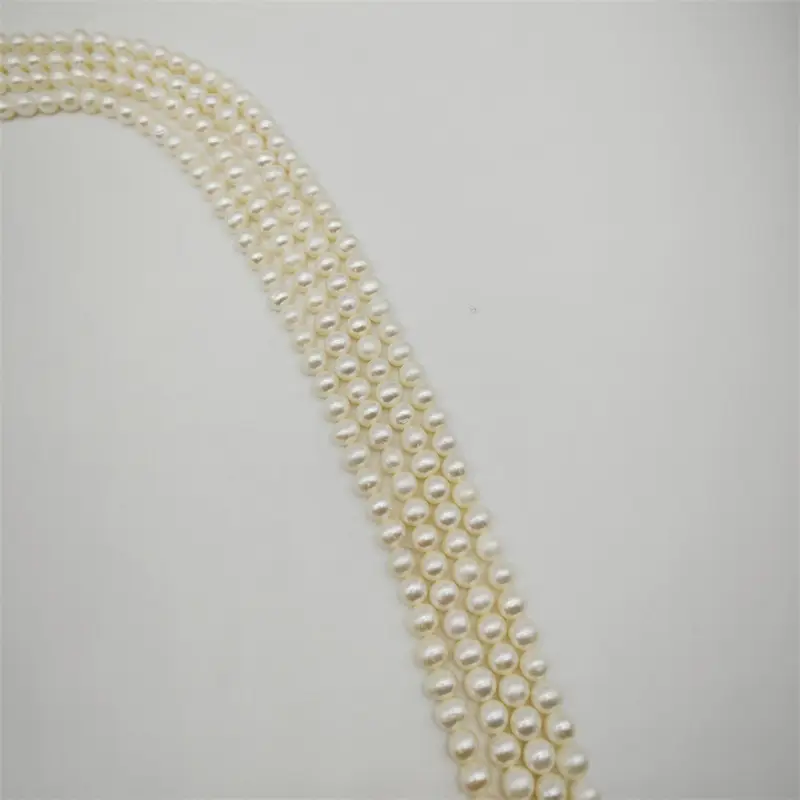 5-6mm Freshwater Cultured Pearl Necklace Beaded Punch Tuanzi Zhuji Semi-finished Products Wholesale Handmade DIY Jewelry — feature 10