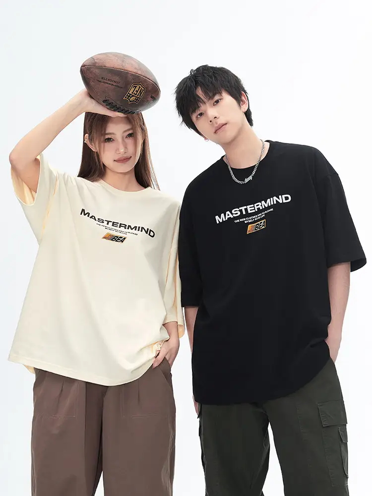 Men Black Mastermind Printed T-Shirt Short Sleeve Summer - Image 3