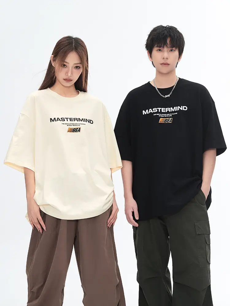 Men Black Mastermind Printed T-Shirt Short Sleeve Summer - Image 4