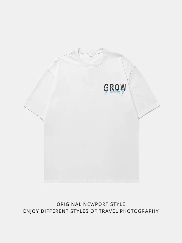 Men Women Contrast Printed T-Shirt Purple White Back Letter - Image 8