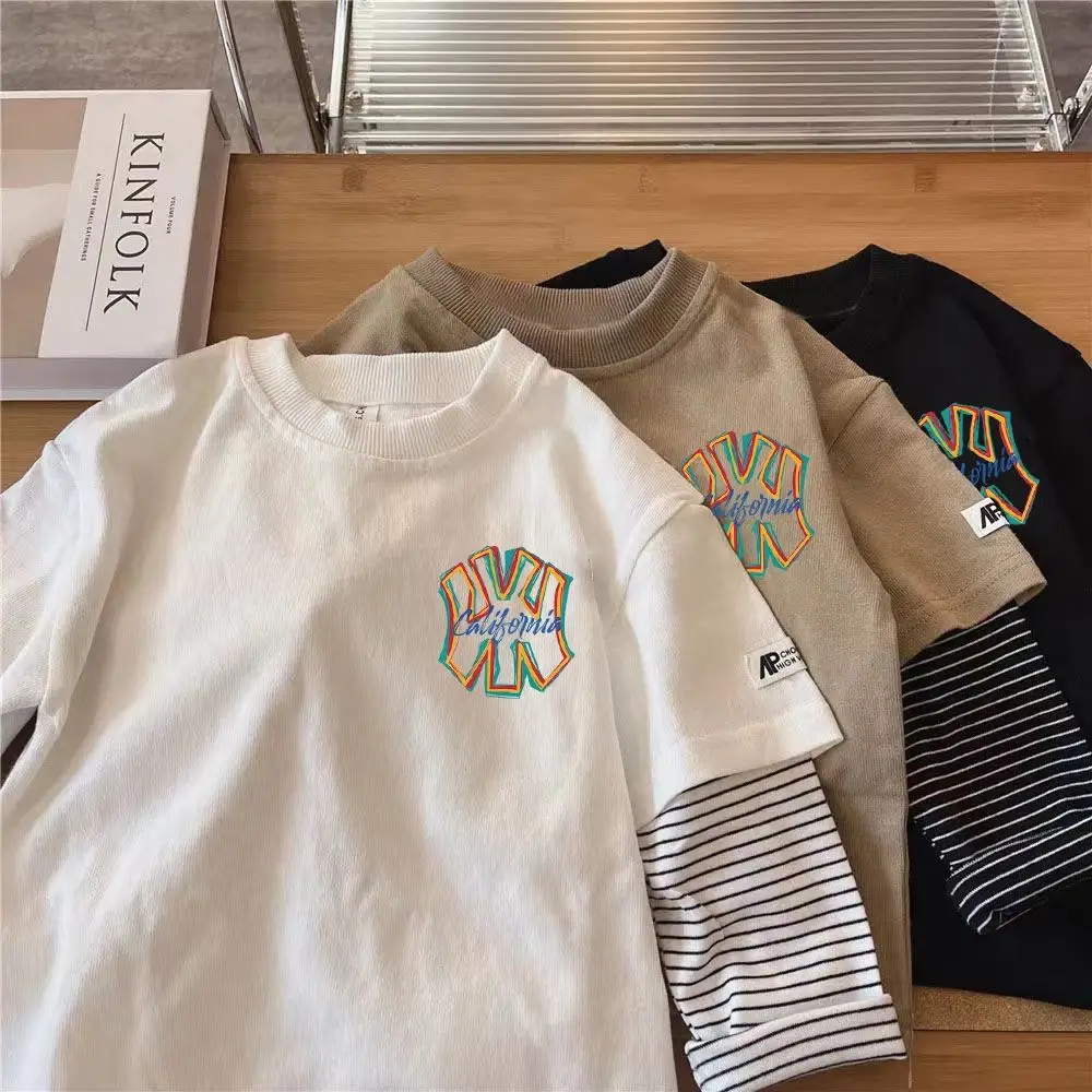 2026 Boys T-Shirt Long Sleeve Cotton California Print - Image 6