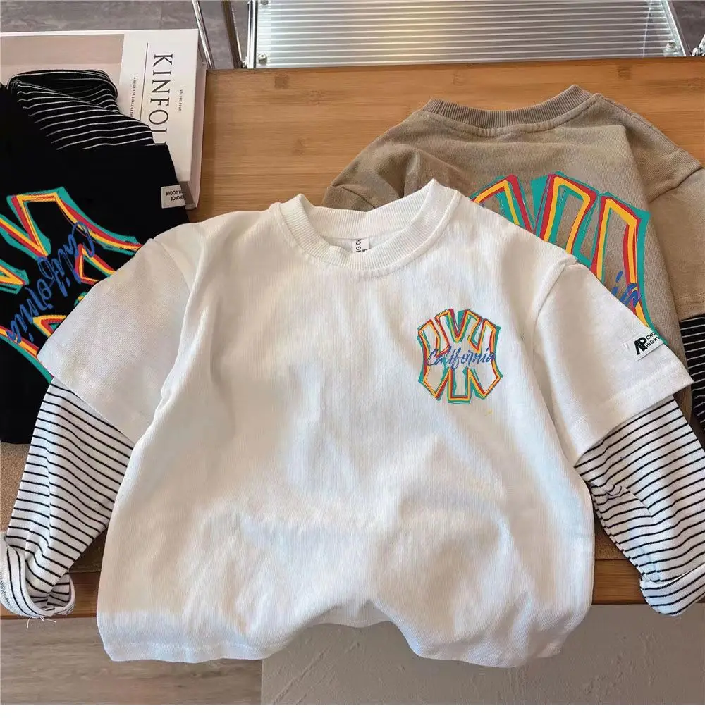 2026 Boys T-Shirt Long Sleeve Cotton California Print — feature 4