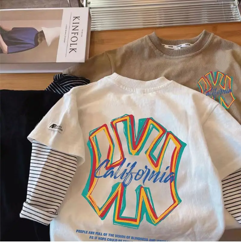 2026 Boys T-Shirt Long Sleeve Cotton California Print — feature 5