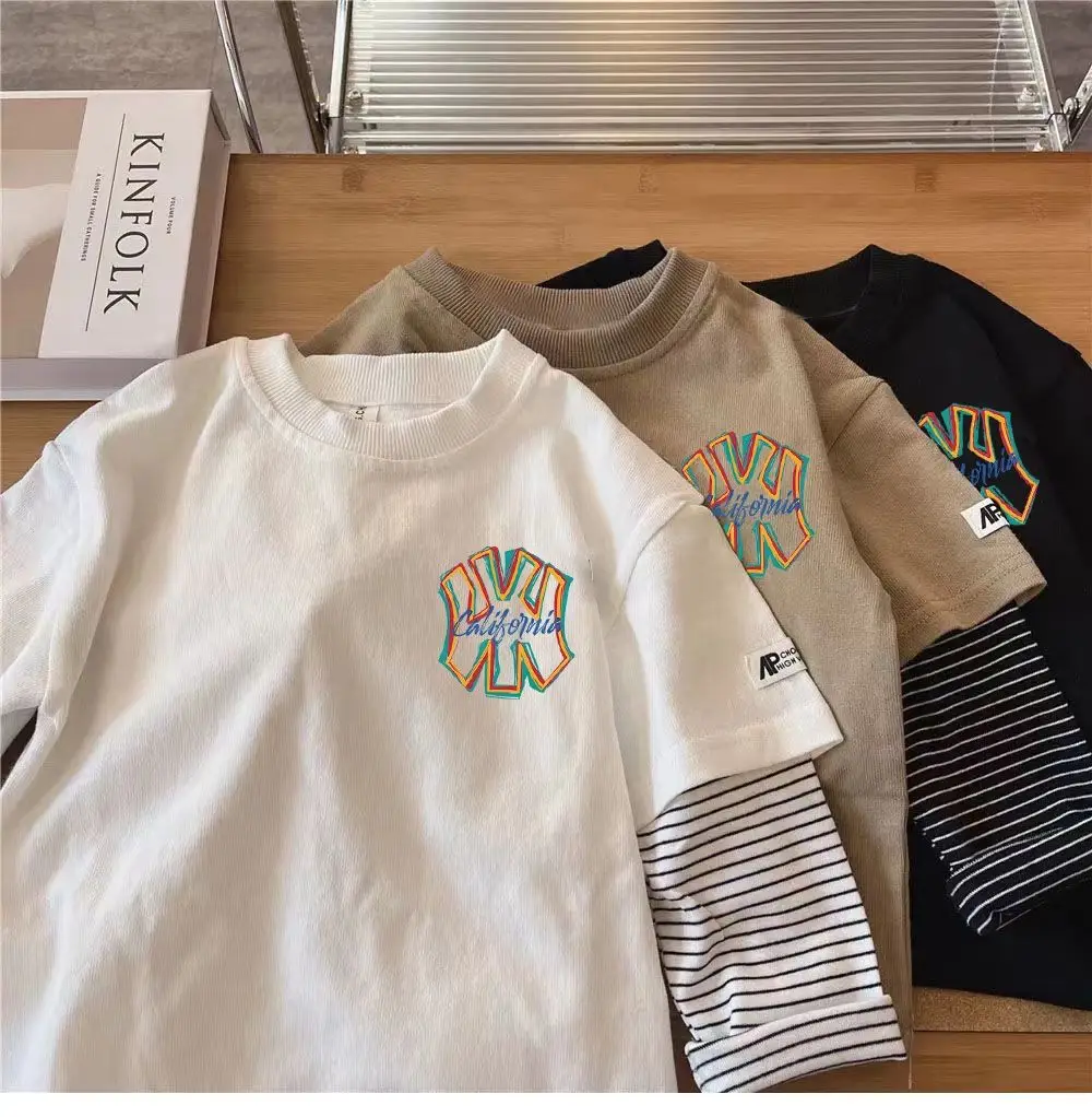 2026 Boys T-Shirt Long Sleeve Cotton California Print — feature 9