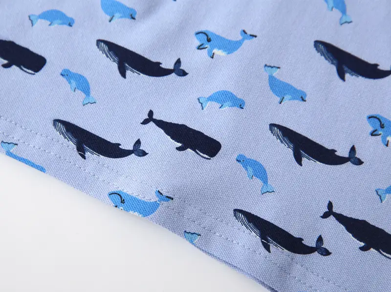 Kids Boys Cotton Polo Shirt Blue Whale Print 2026 β feature 9