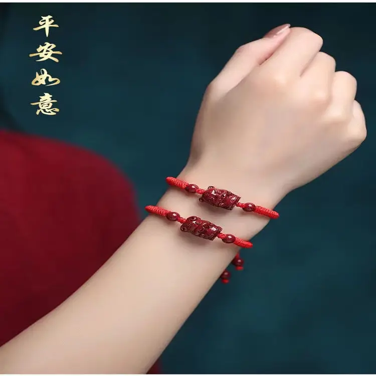 Tiger Year Cinnabar Rope Bracelet for Men Women — feature 9