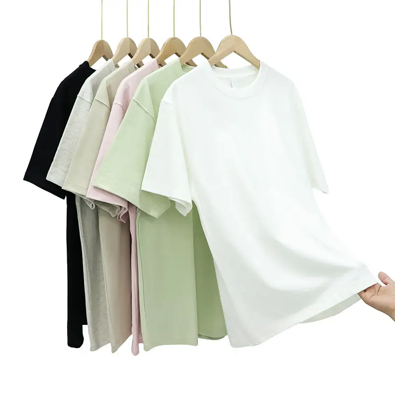 Men's Light Pink Cotton T-Shirt 330g - Image 11