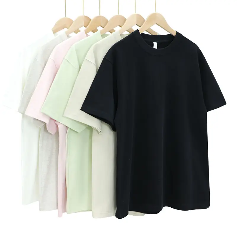 Men's Light Pink Cotton T-Shirt 330g - Image 12