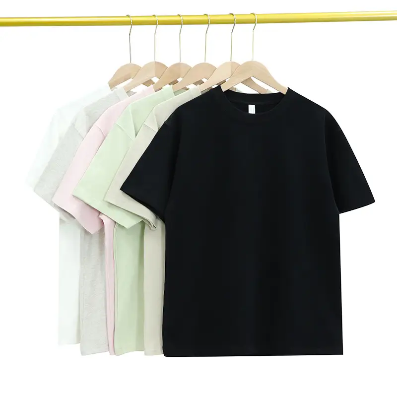 Men's Light Pink Cotton T-Shirt 330g - Image 13