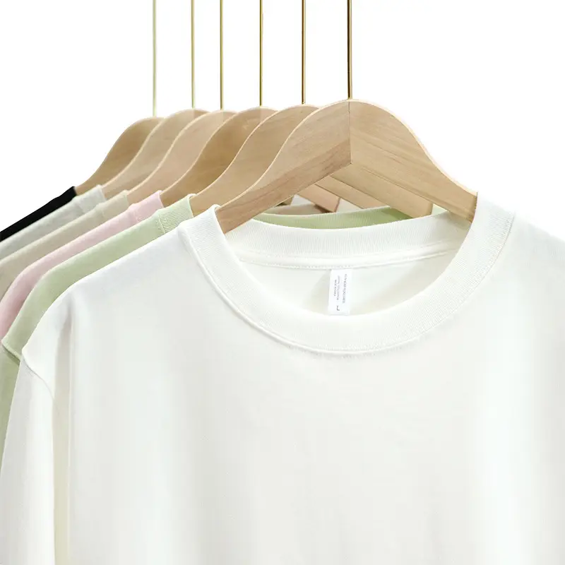 Men's Light Pink Cotton T-Shirt 330g - Image 14