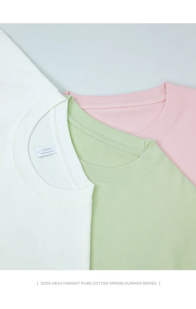 Men's Light Pink Cotton T-Shirt 330g — feature 4