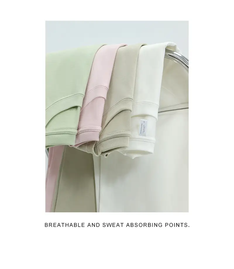 Men's Light Pink Cotton T-Shirt 330g — feature 8