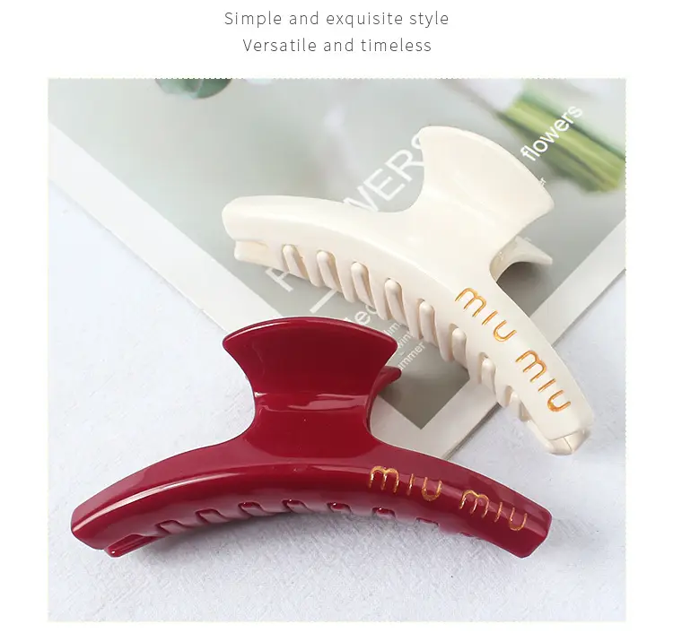 Oversized Japanese Hair Grip Clip with MIU Design — feature 5